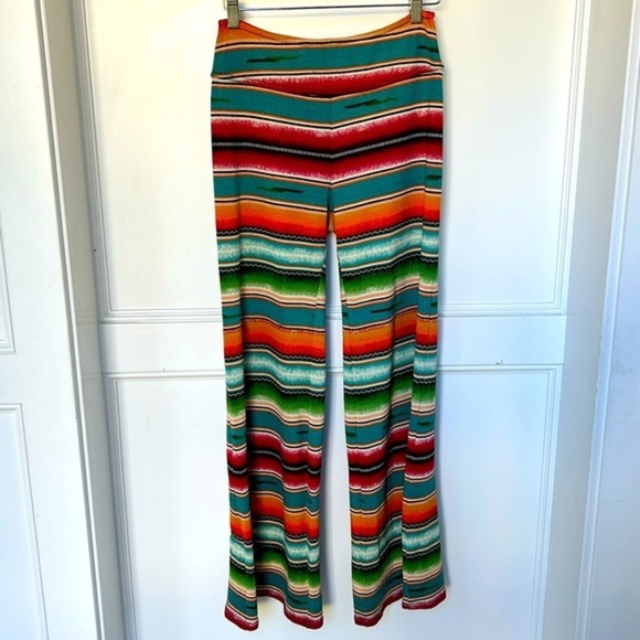 Double D Ranch Pants - Double D Ranch Sausalito Serape Palazzo Pant xsmall Colorful multicolor Flare